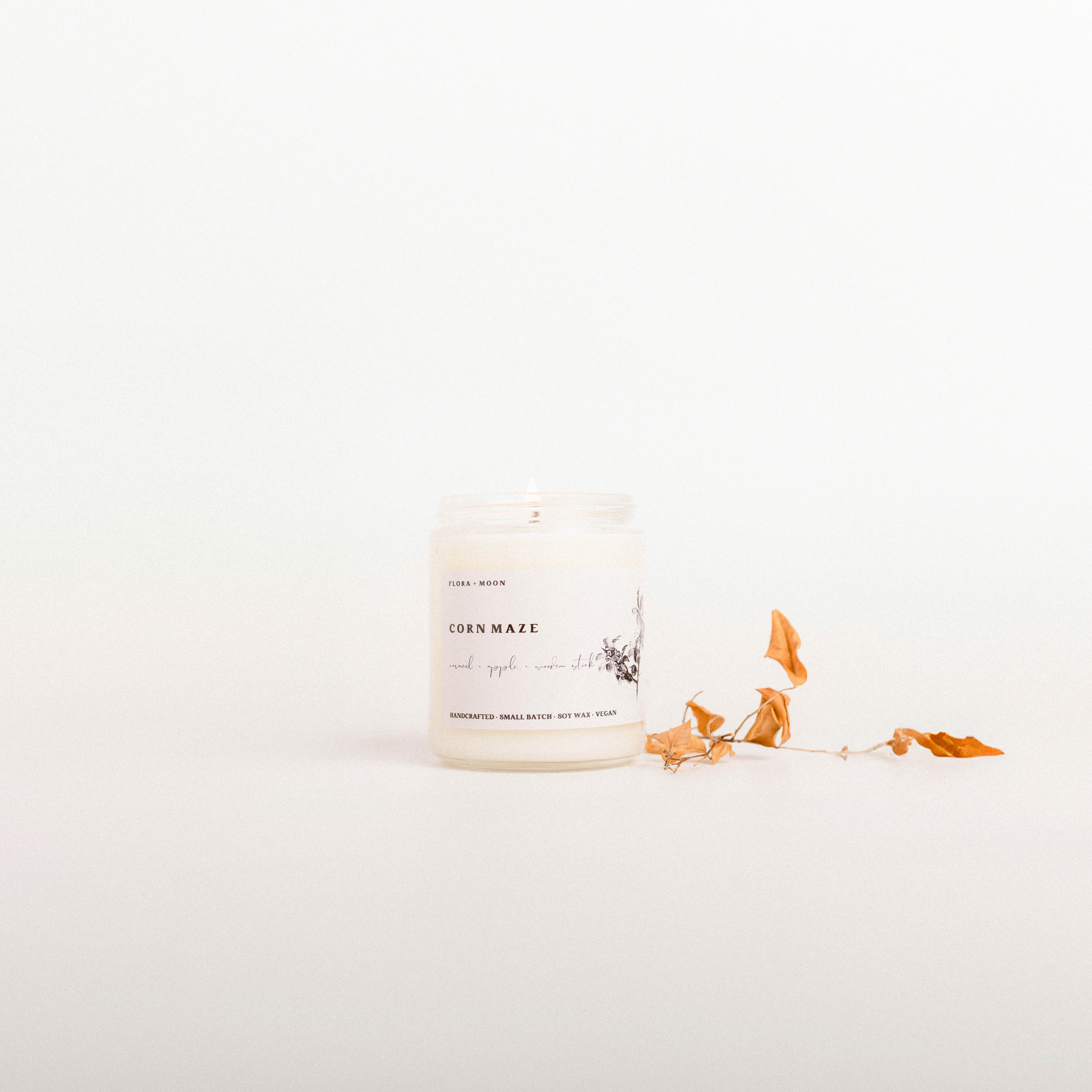 Corn Maze | apple + caramel + wooden stick