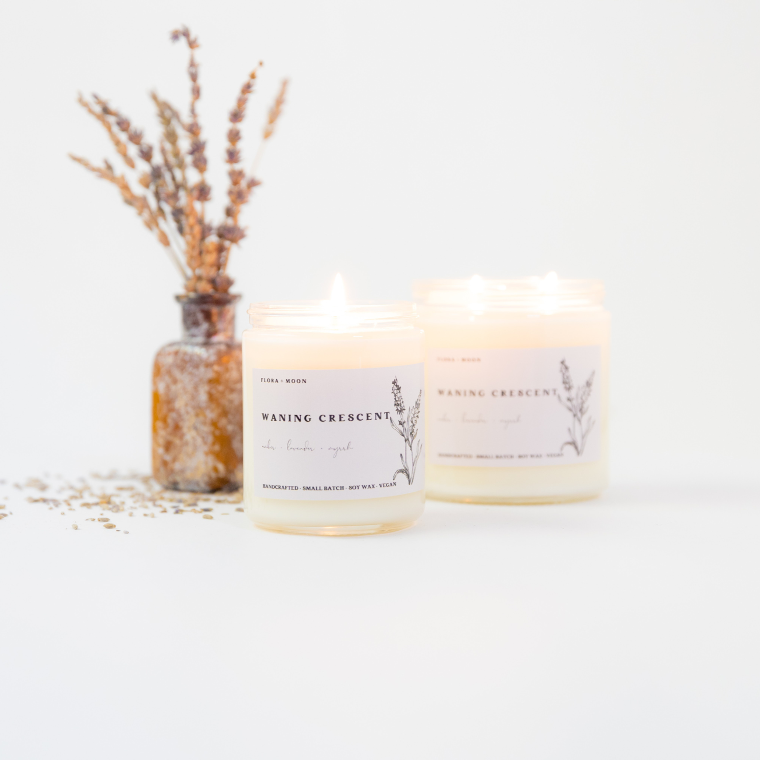 Lavender Haze coconut soy wax candle I Lavender, white musk, moonflower